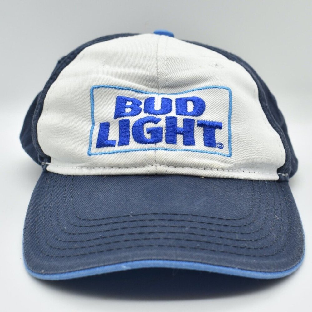 Budweiser Bud Light Beer Men's Anheuser-Busch Retro Adjustable Hat Cap